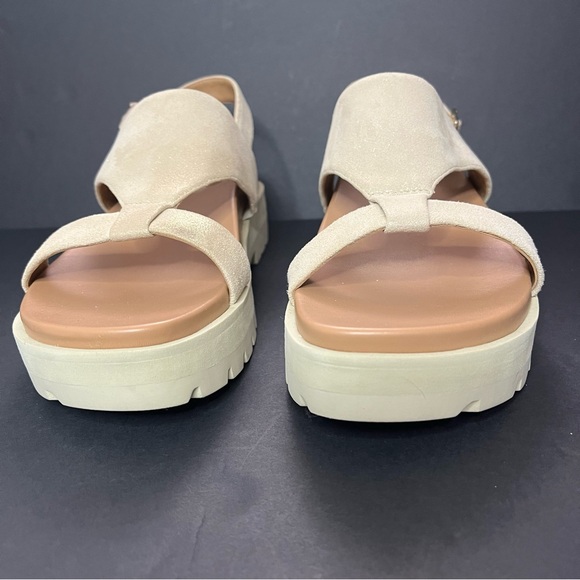 NWOB Vionic Alondra Platform Lug Sandal in Gold Metallic Leather- Sz 6.5 - Picture 5 of 11